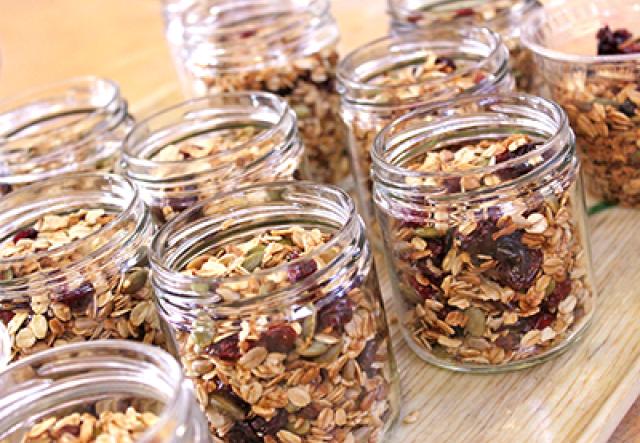 Jars of granola